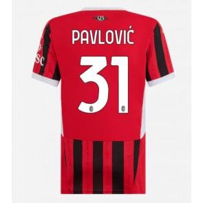 AC Milan Strahinja Pavlovic #31 Replika Hjemmebanetrøje Dame 2024-25 Kortærmet